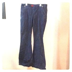 Blue jeans that look like slacks